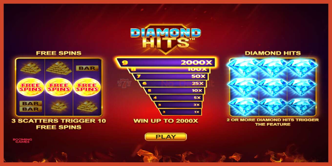 Schermafbeelding van slot: Diamond Hits geen aanbetaling, nummer - 1