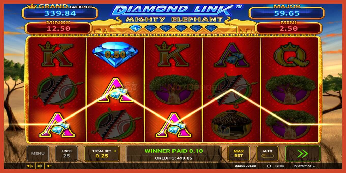 Yuva ekran görüntüsü: Diamond Link: Mighty Elephant depozito yok, sayı - 2