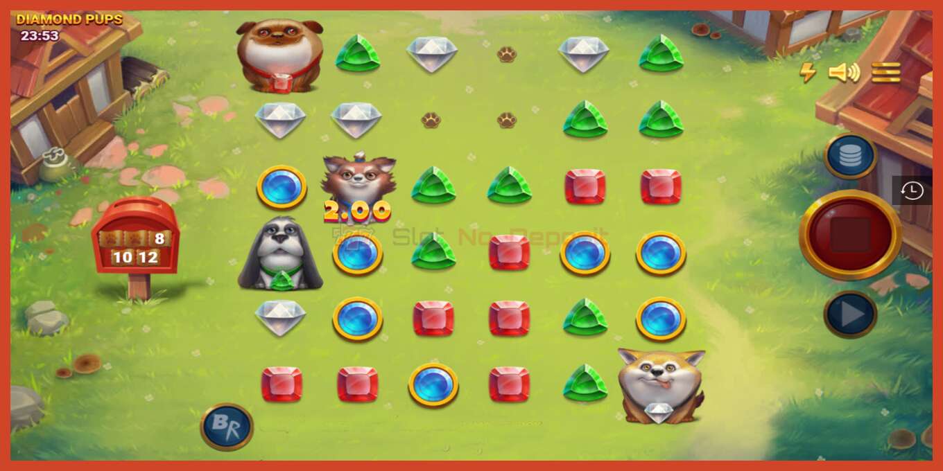 Slot screenshot: Diamond Pups no deposit, number - 2