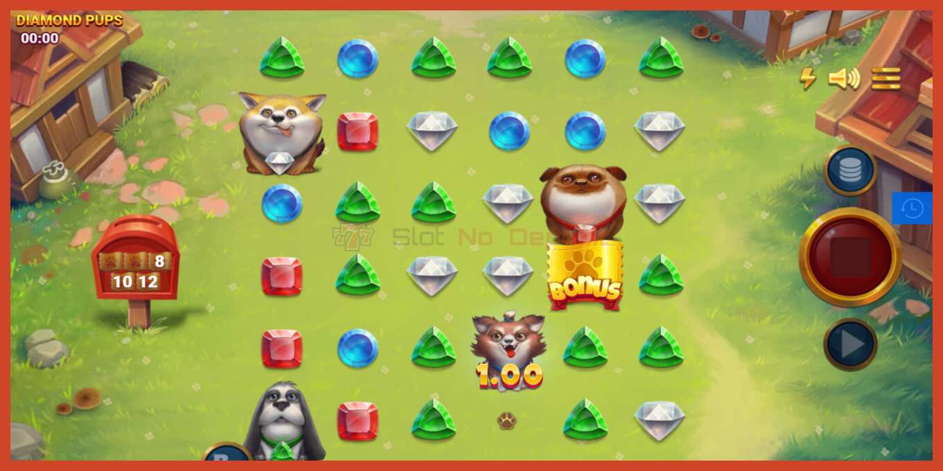 Slot screenshot: Diamond Pups no deposit, number - 3