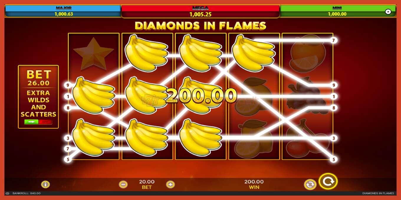 স্লট স্ক্রিনশট: Diamonds in Flames কোন আমানত, সংখ্যা - 4