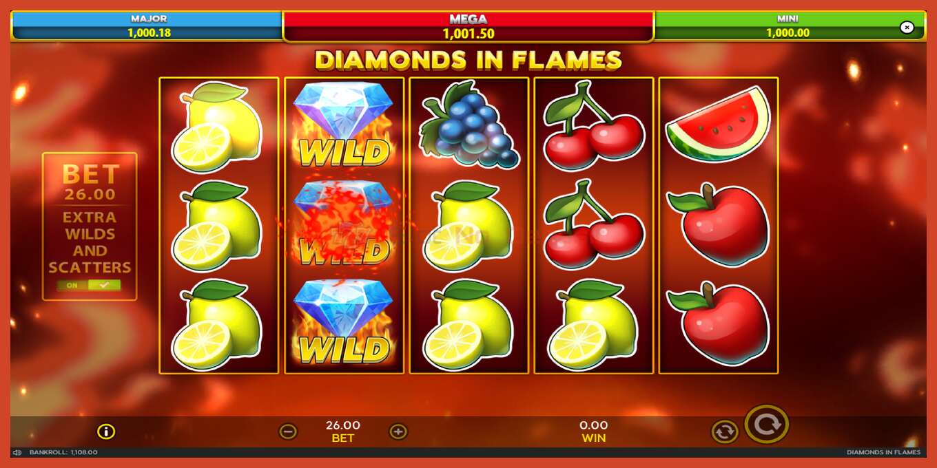 স্লট স্ক্রিনশট: Diamonds in Flames কোন আমানত, সংখ্যা - 5