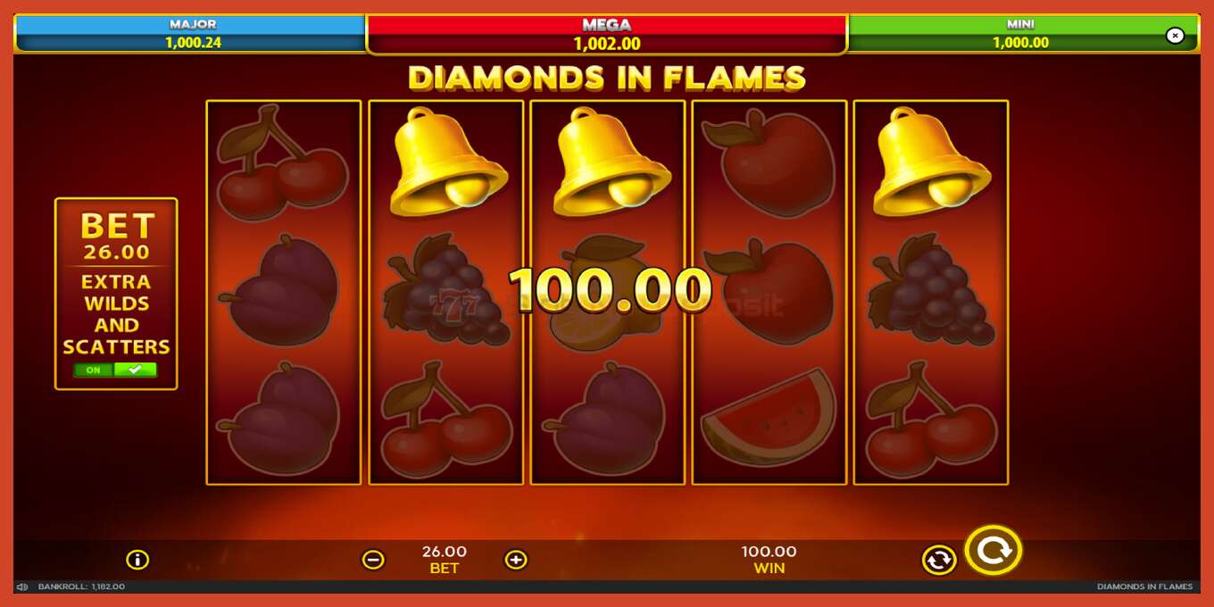 স্লট স্ক্রিনশট: Diamonds in Flames কোন আমানত, সংখ্যা - 7