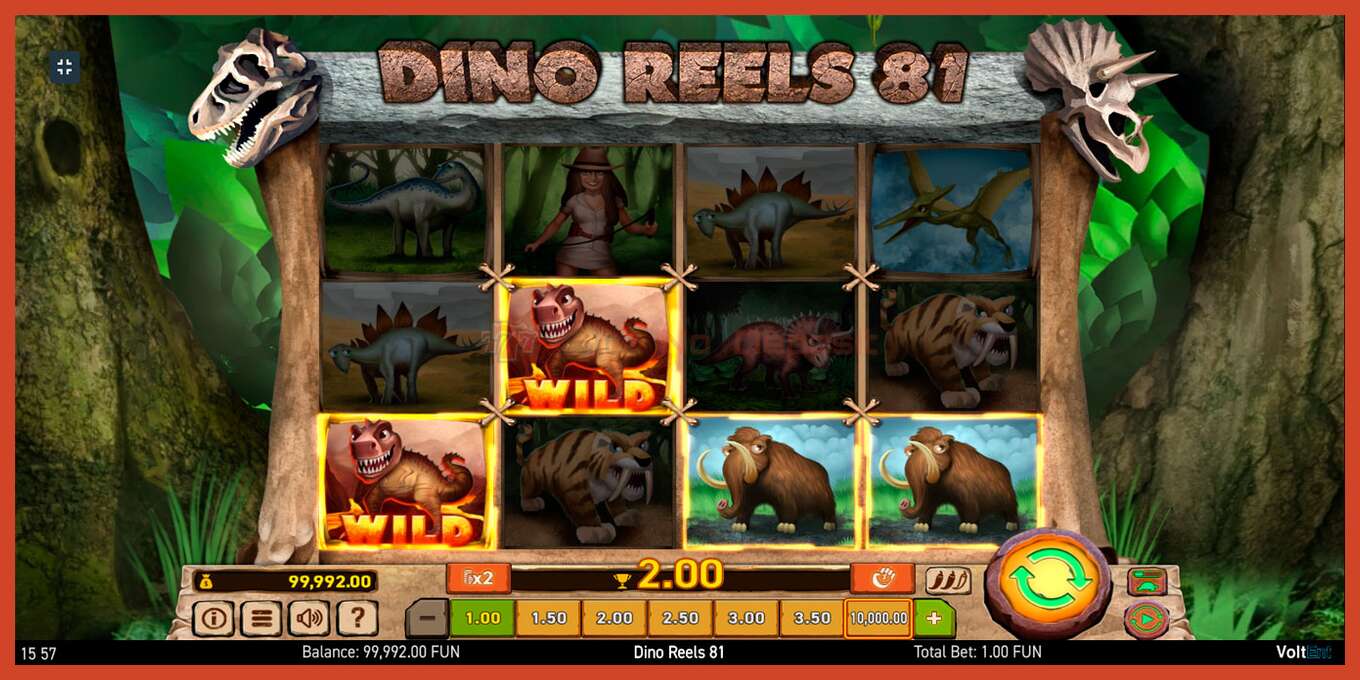 Slot screenshot: Dino Reels 81 no deposit, number - 3