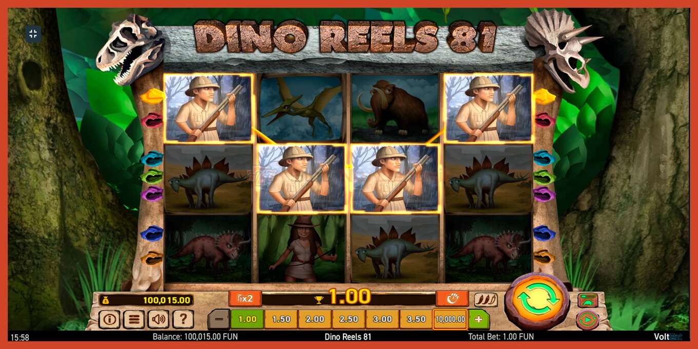 Slot screenshot: Dino Reels 81 no deposit, number - 7