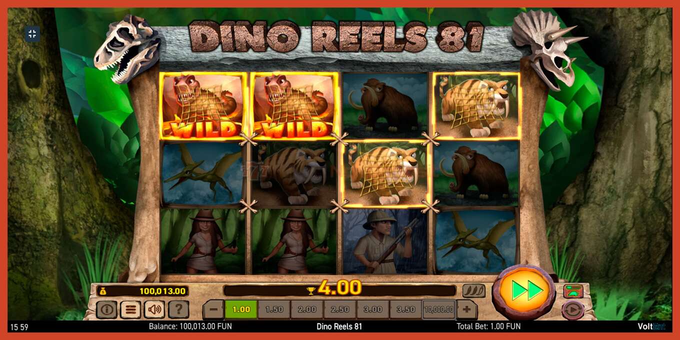 Slot screenshot: Dino Reels 81 no deposit, number - 8