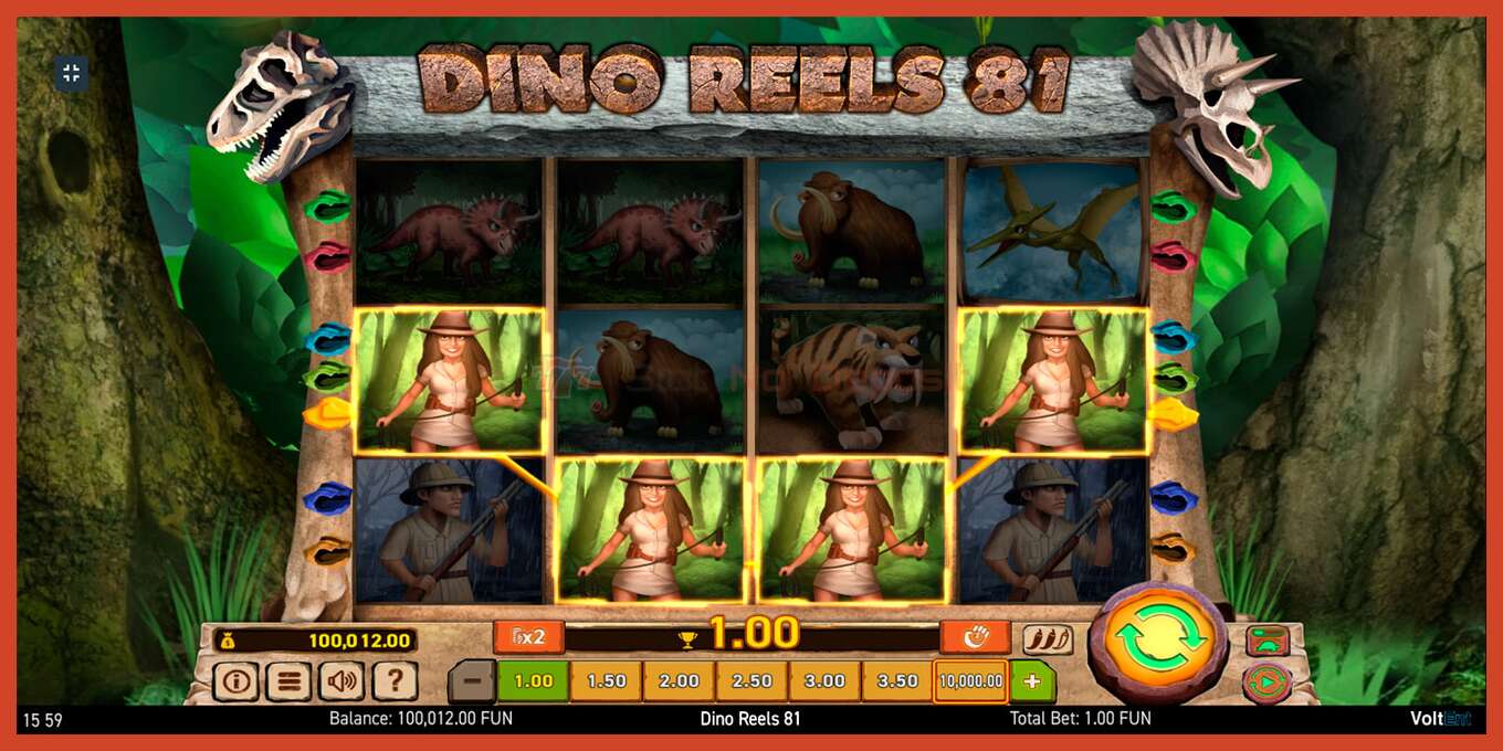 Slot screenshot: Dino Reels 81 no deposit, number - 9