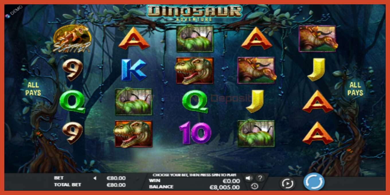 Slot screenshot: Dinosaur Adventure no deposit, number - 2