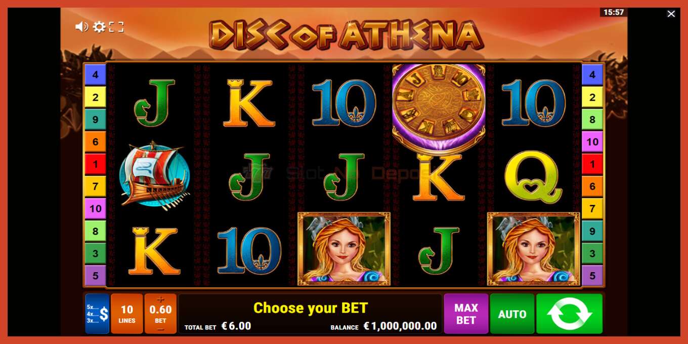 Slot screenshot: Disc of Athena no deposit, number - 2