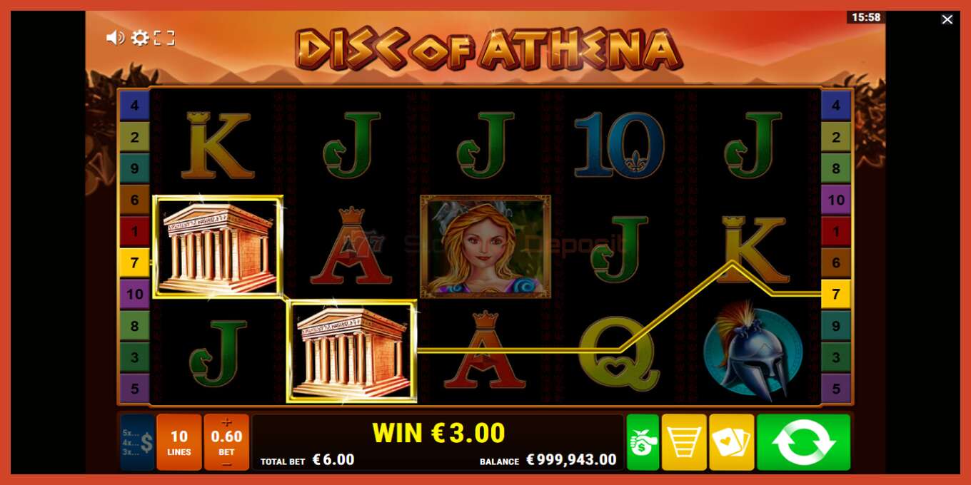 Slot screenshot: Disc of Athena no deposit, number - 3