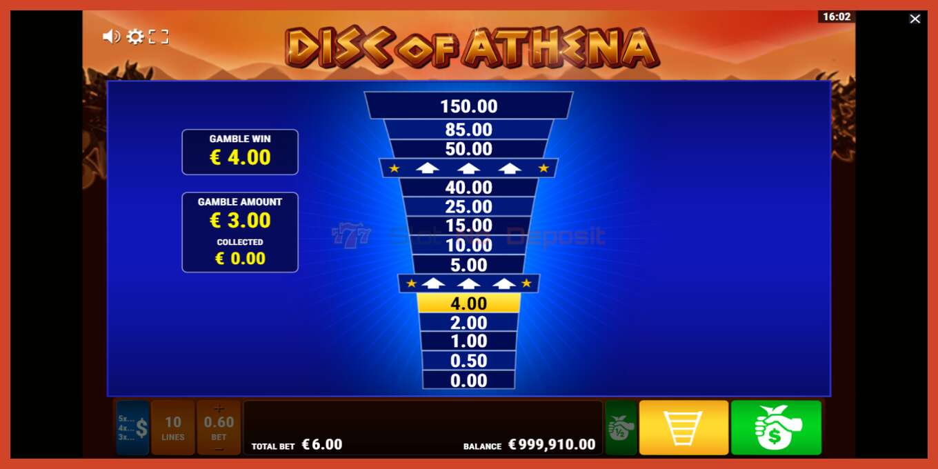 Slot screenshot: Disc of Athena no deposit, number - 6