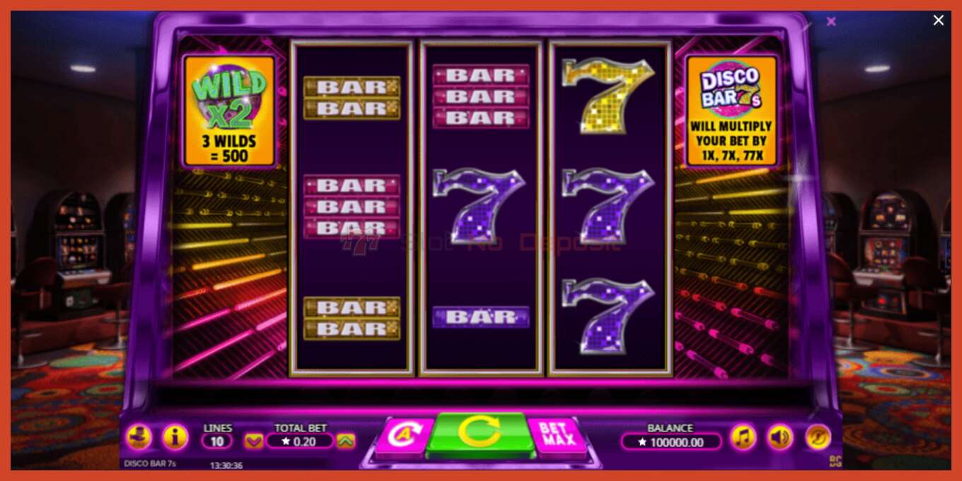 Slot screenshot: Disco Bar 7s no deposit, number - 2