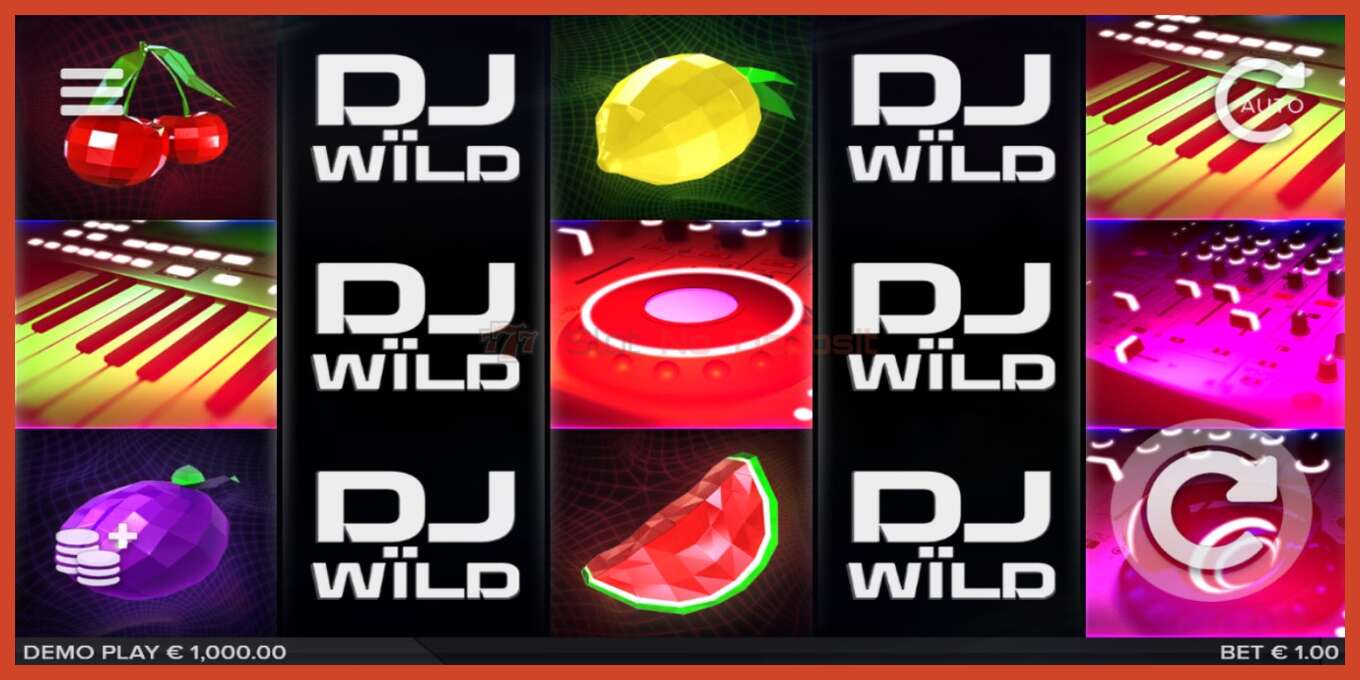 Slot screenshot: DJ Wild no deposit, number - 1