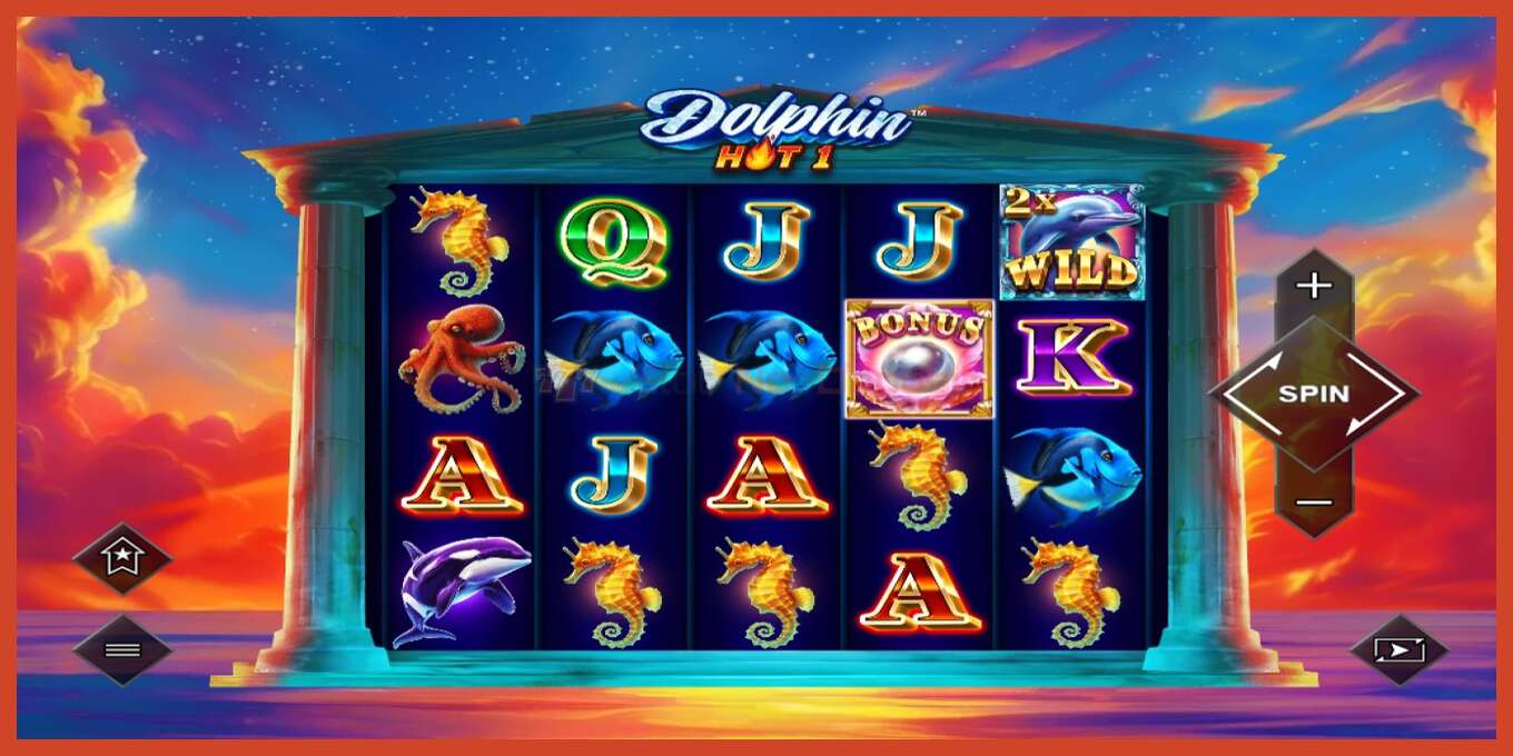 Slot screenshot: Dolphin Hot 1 no deposit, number - 2