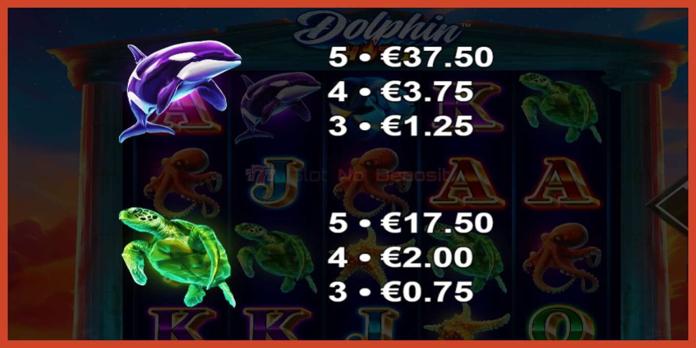 Slot screenshot: Dolphin Hot 1 no deposit, number - 4