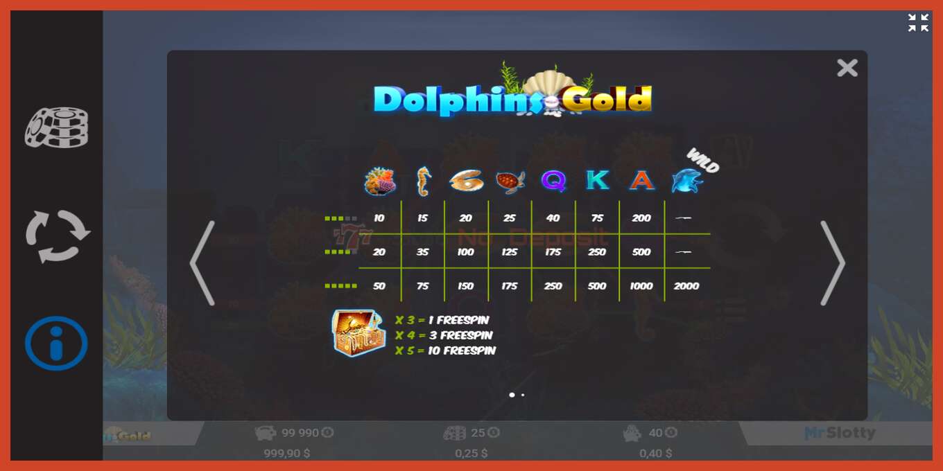 Slot skrinshoti: Dolphin Quest depozit yoq, raqam - 5