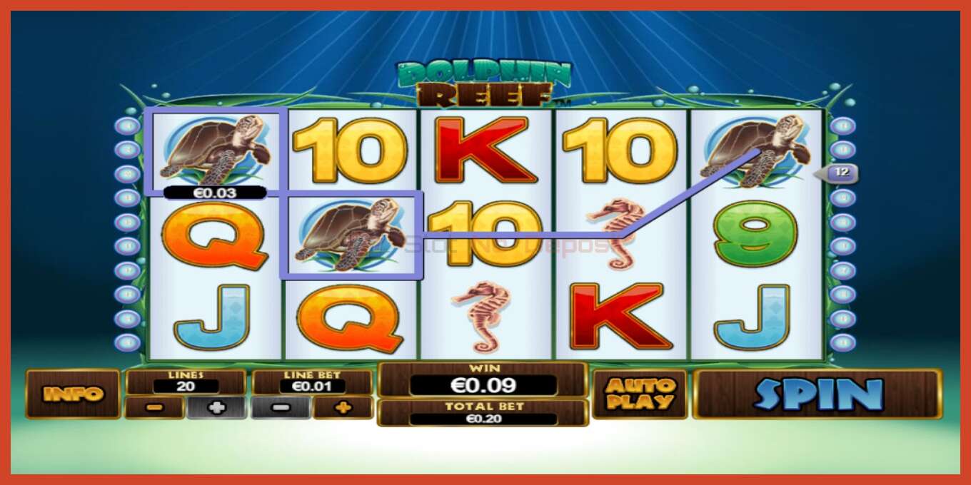 Slot screenshot: Dolphin Reef no deposit, number - 1