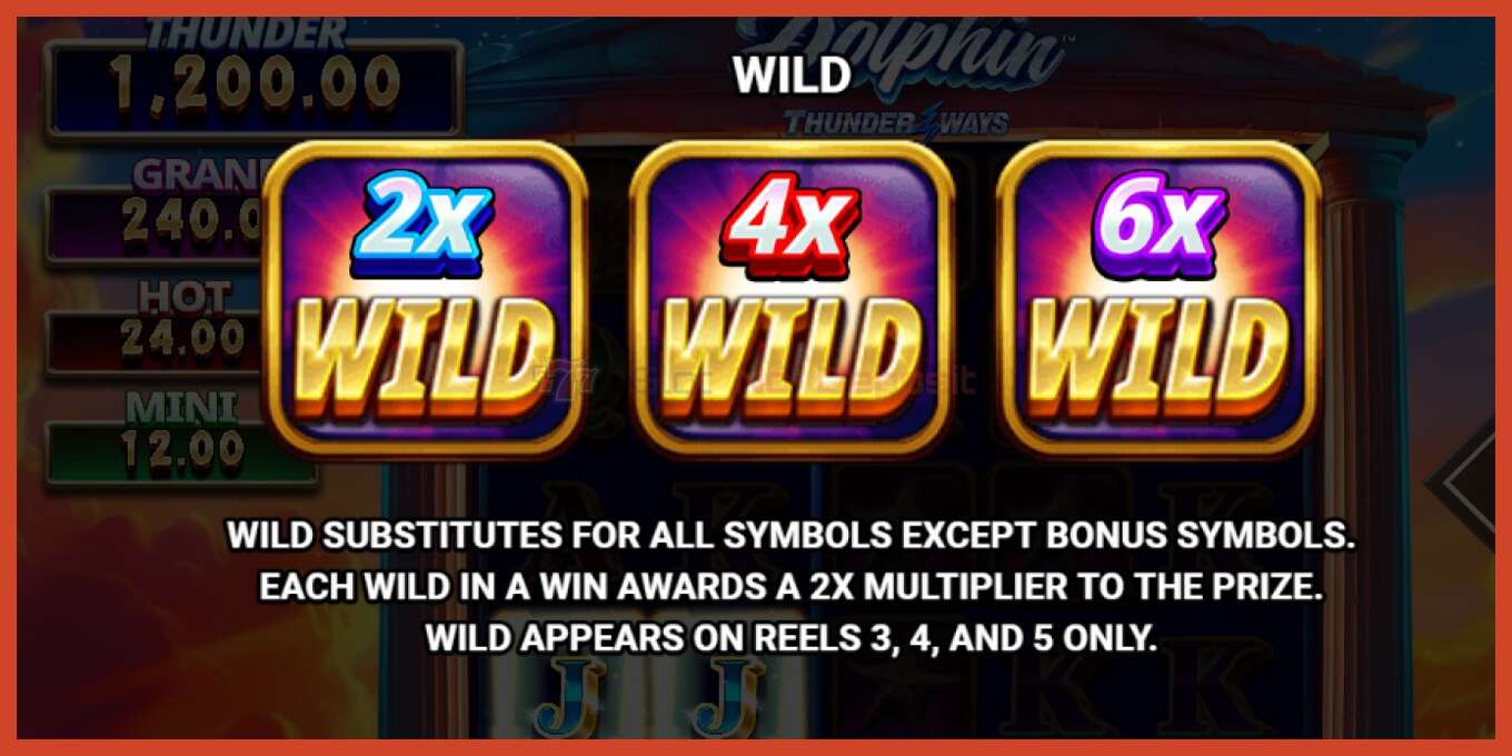 Slot screenshot: Dolphin Thunder Ways no deposit, number - 4