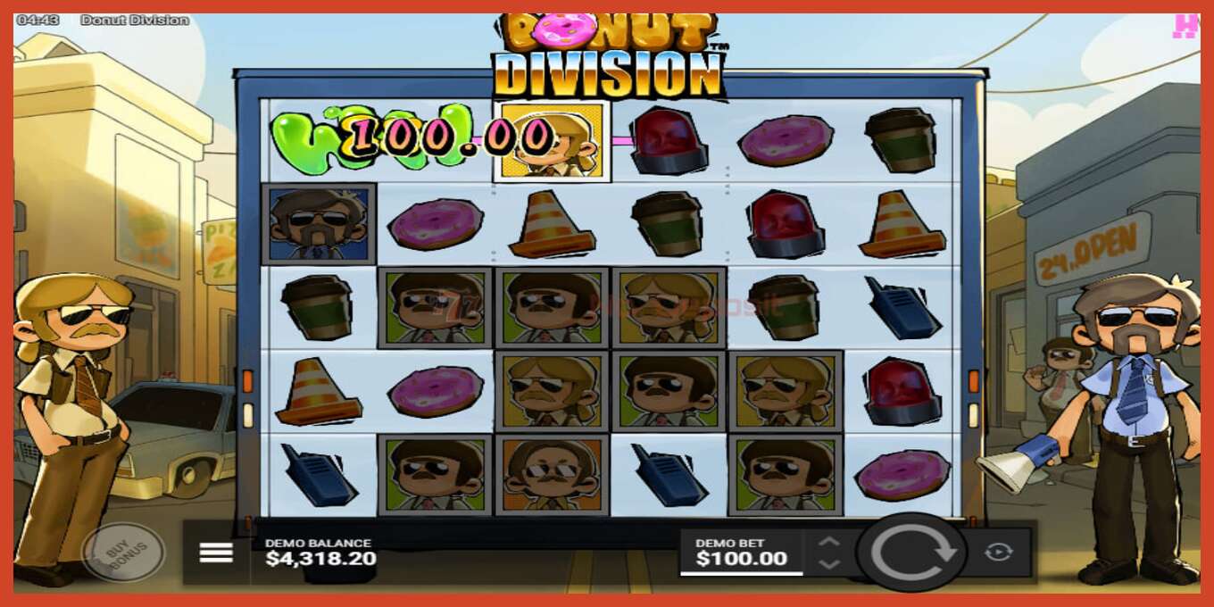 Slot screenshot: Donut Division no deposit, number - 4