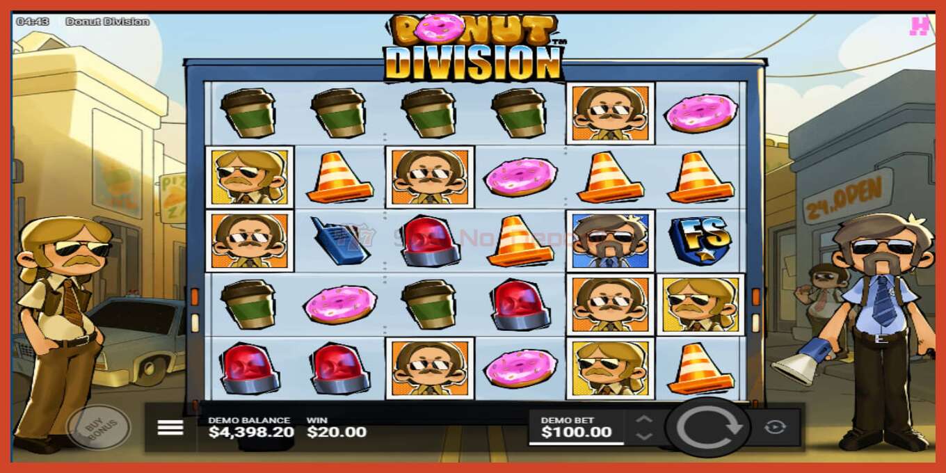 Slot screenshot: Donut Division no deposit, number - 5