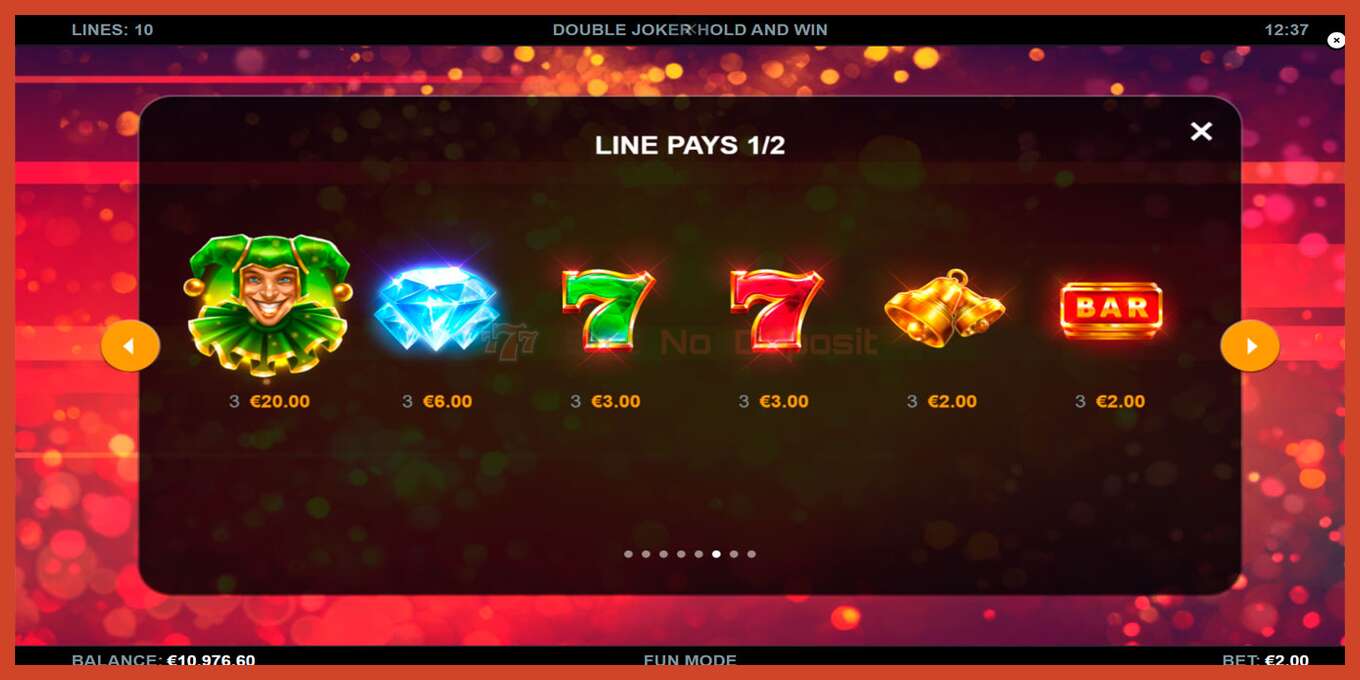 Slot screenshot: Double Joker Hold and Win no deposit, number - 6