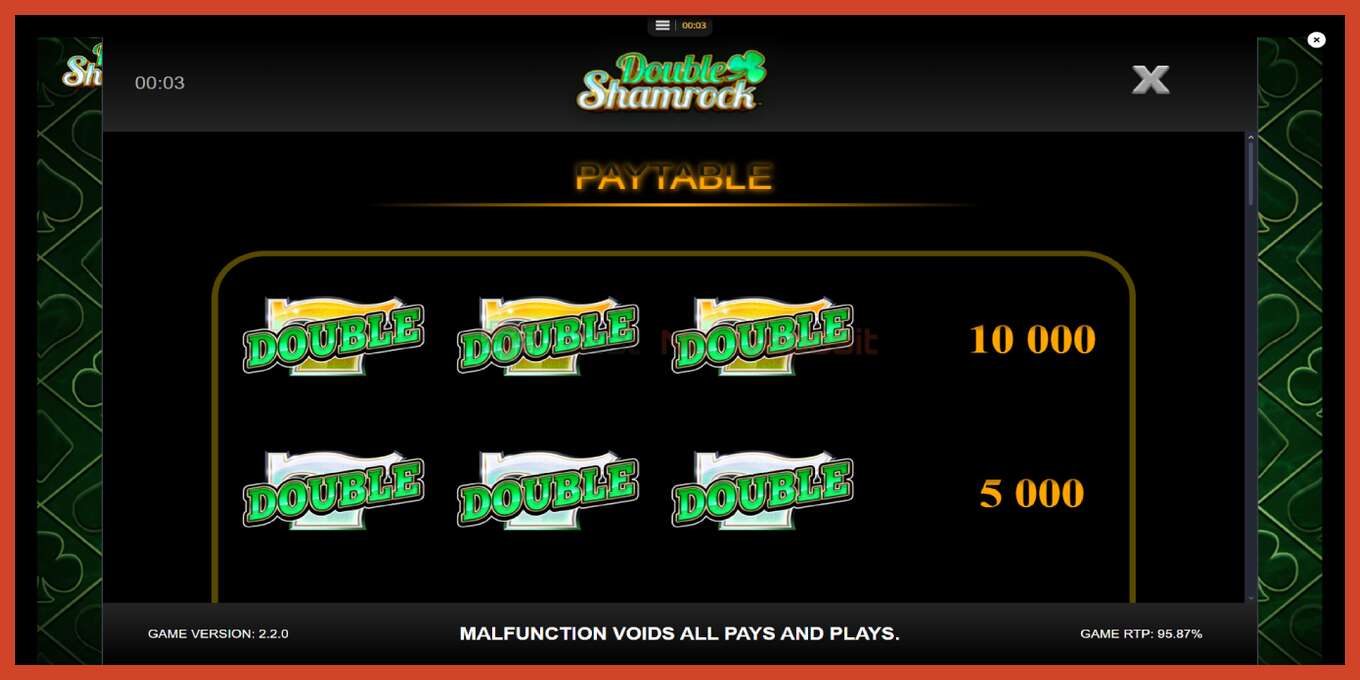 Lizdų ekrano kopija: Double Shamrock jokio užstato, numerį - 5