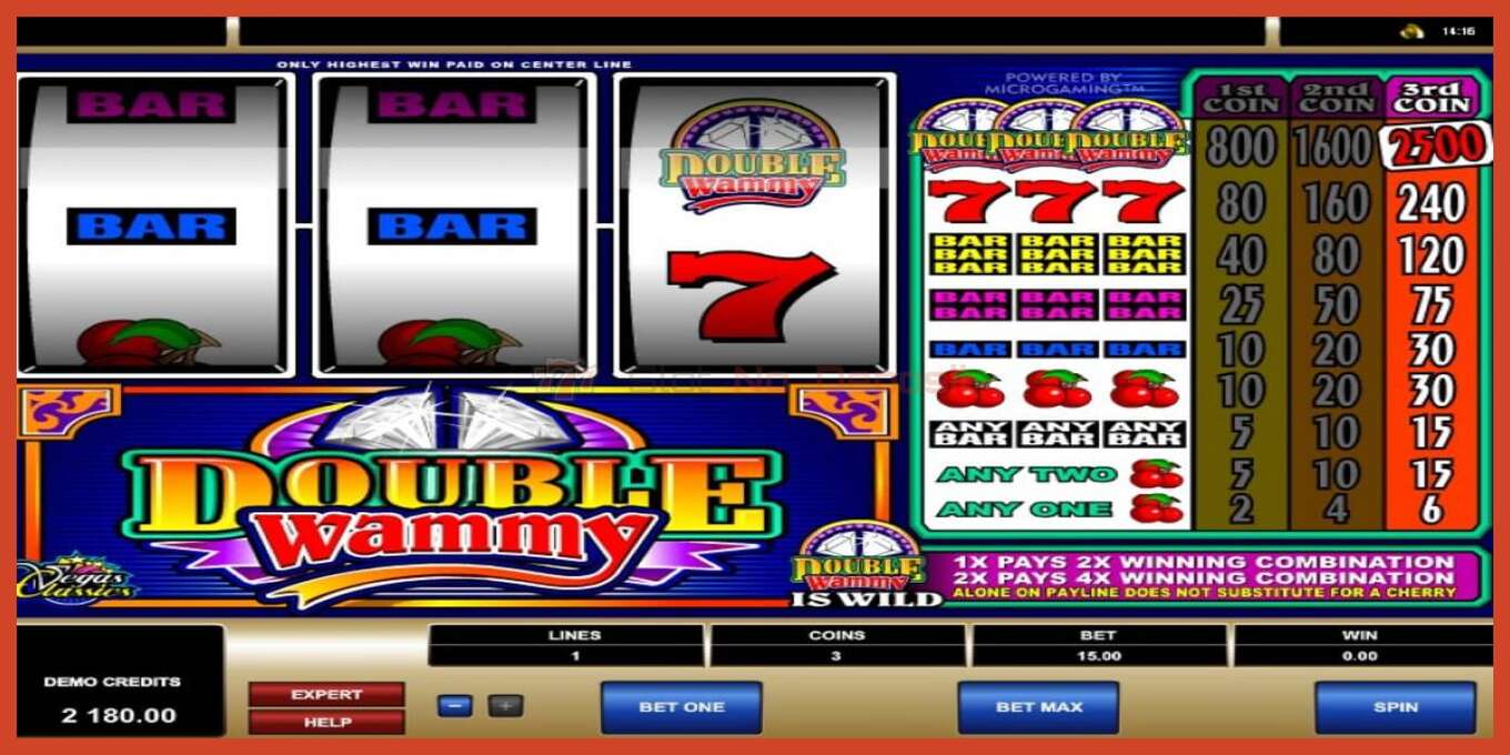 Slot screenshot: Double Wammy no deposit, number - 5