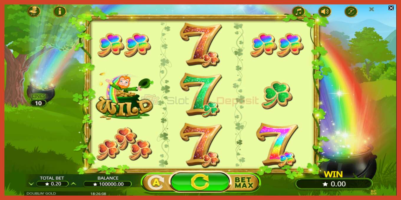 Slot screenshot: Doublin Gold no deposit, number - 2