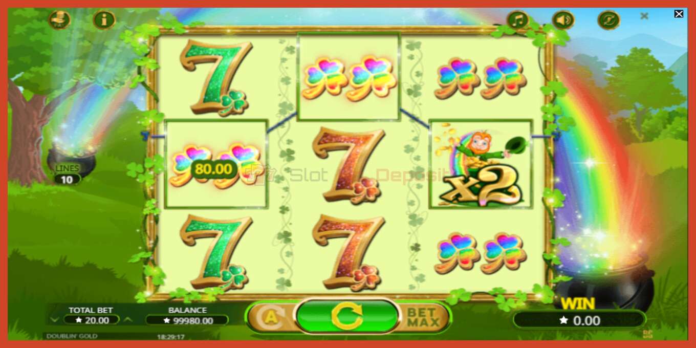 Slot screenshot: Doublin Gold no deposit, number - 3