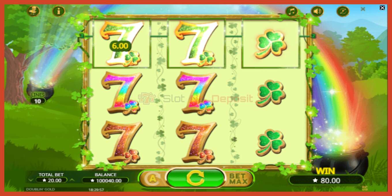 Slot screenshot: Doublin Gold no deposit, number - 4