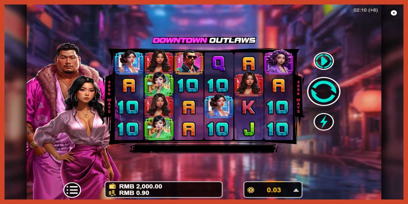 Slot screenshot: Downtown Outlaws bez depozita, broj - 2