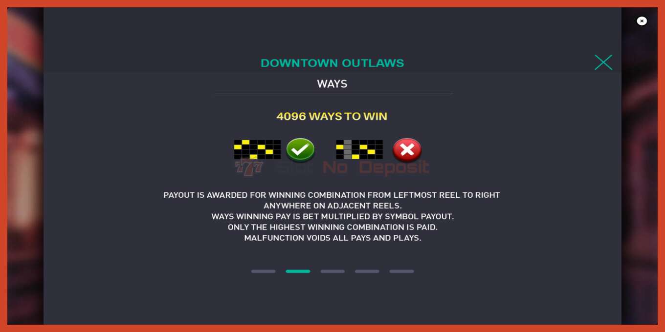 Slot screenshot: Downtown Outlaws bez depozita, broj - 6