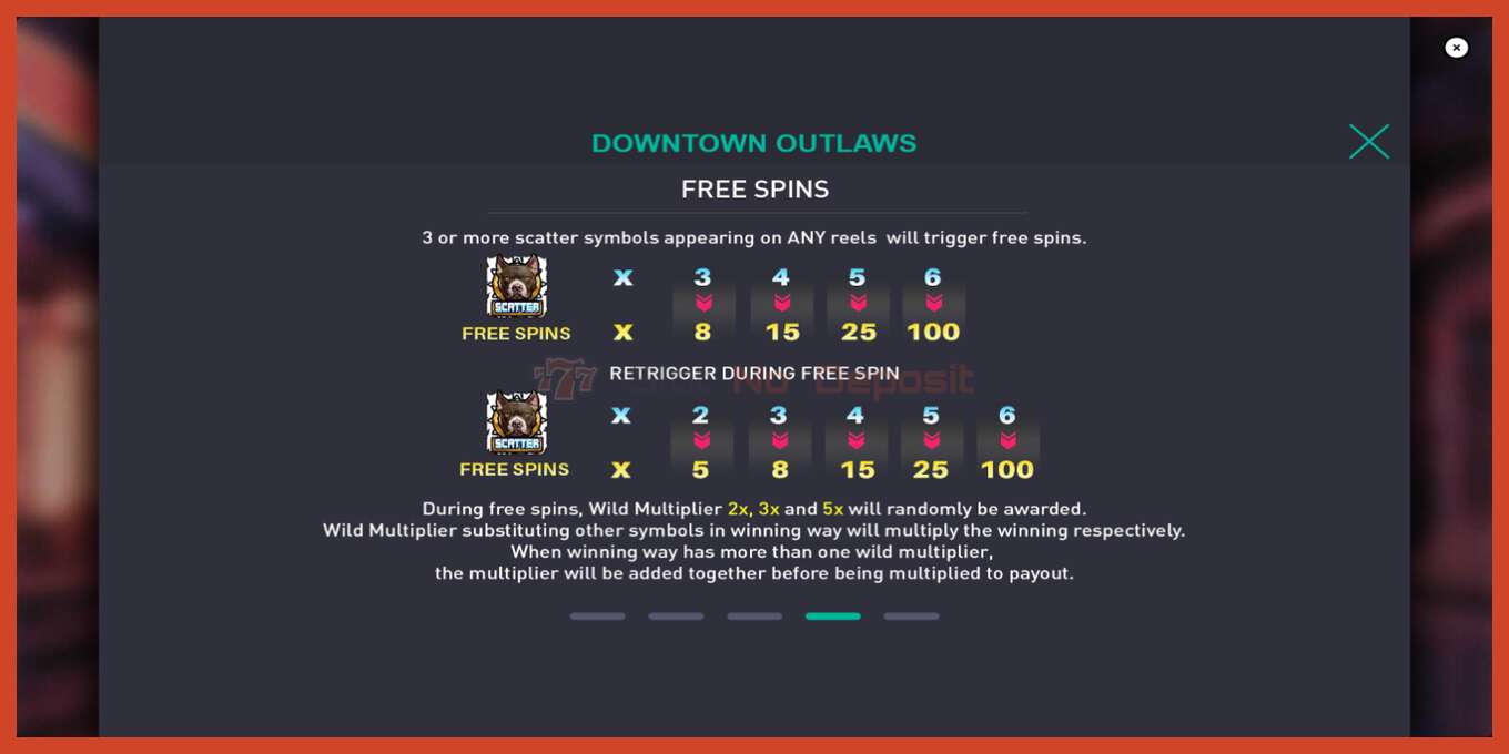 Slot screenshot: Downtown Outlaws bez depozita, broj - 7