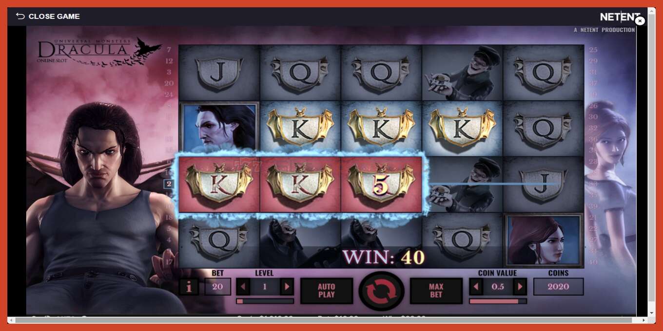 Slot screenshot: Dracula no deposit, number - 3