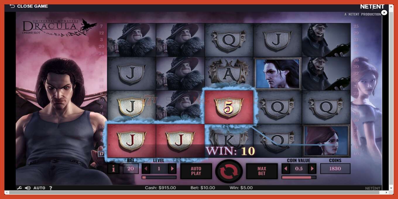 Slot screenshot: Dracula no deposit, number - 4