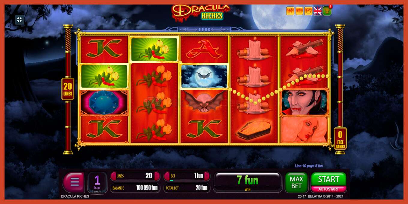 Slot screenshot: Dracula Riches no deposit, number - 3