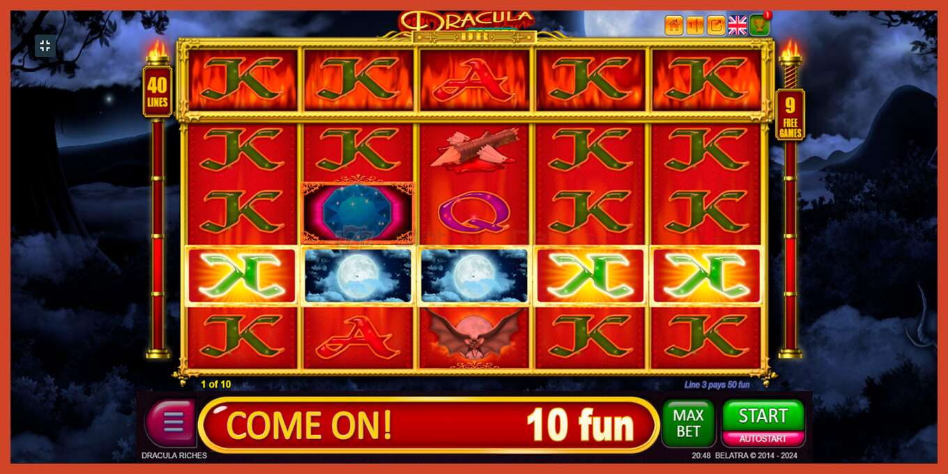 Slot screenshot: Dracula Riches no deposit, number - 5