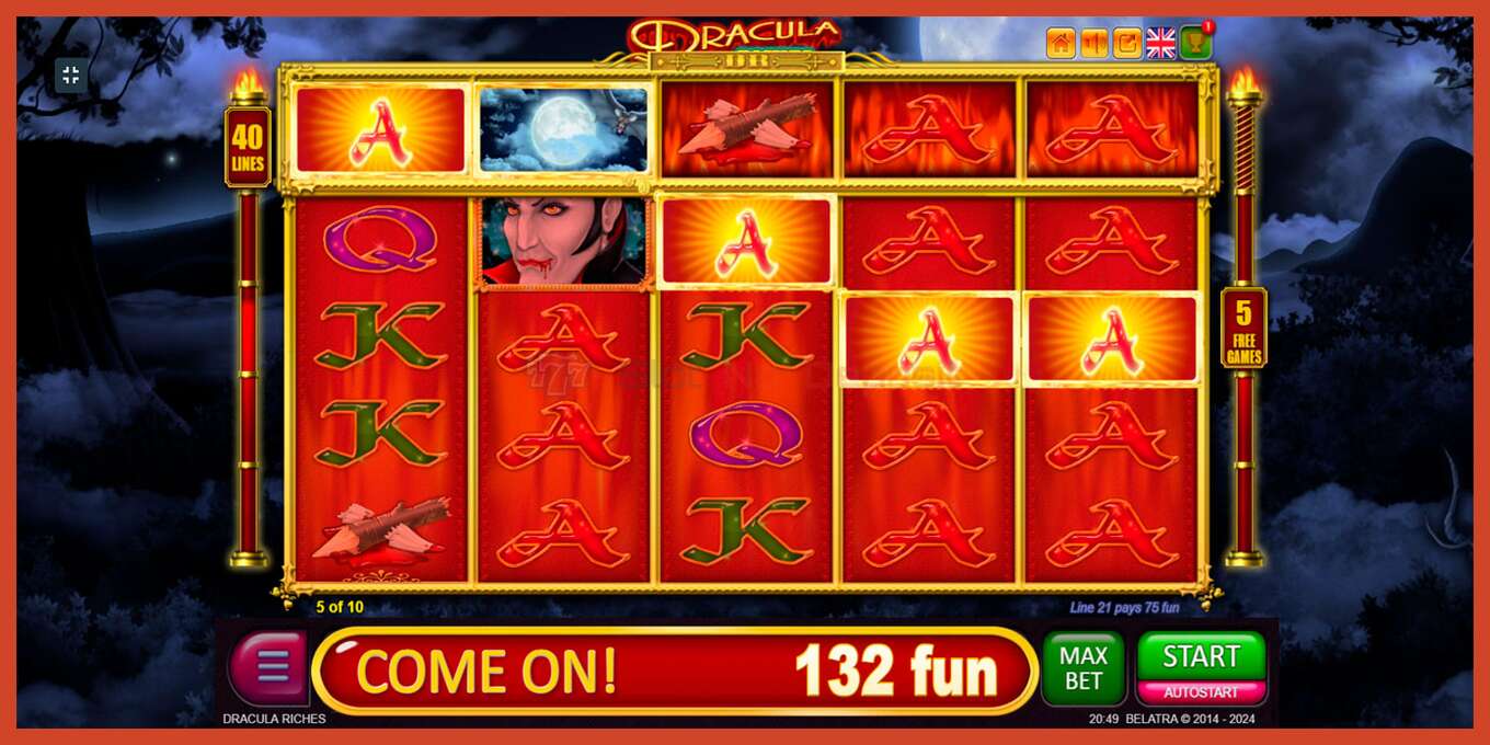 Slot screenshot: Dracula Riches no deposit, number - 6