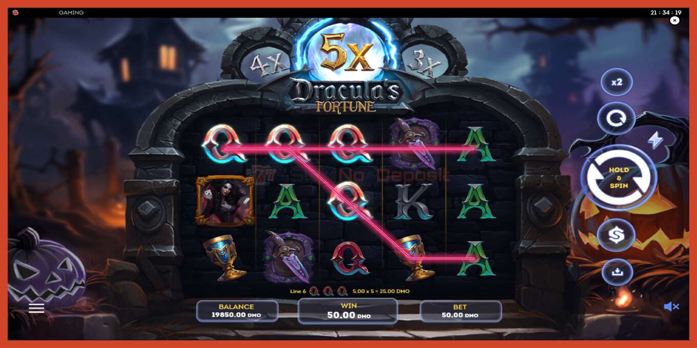 Slot screenshot: Draculas Fortune no deposit, number - 2