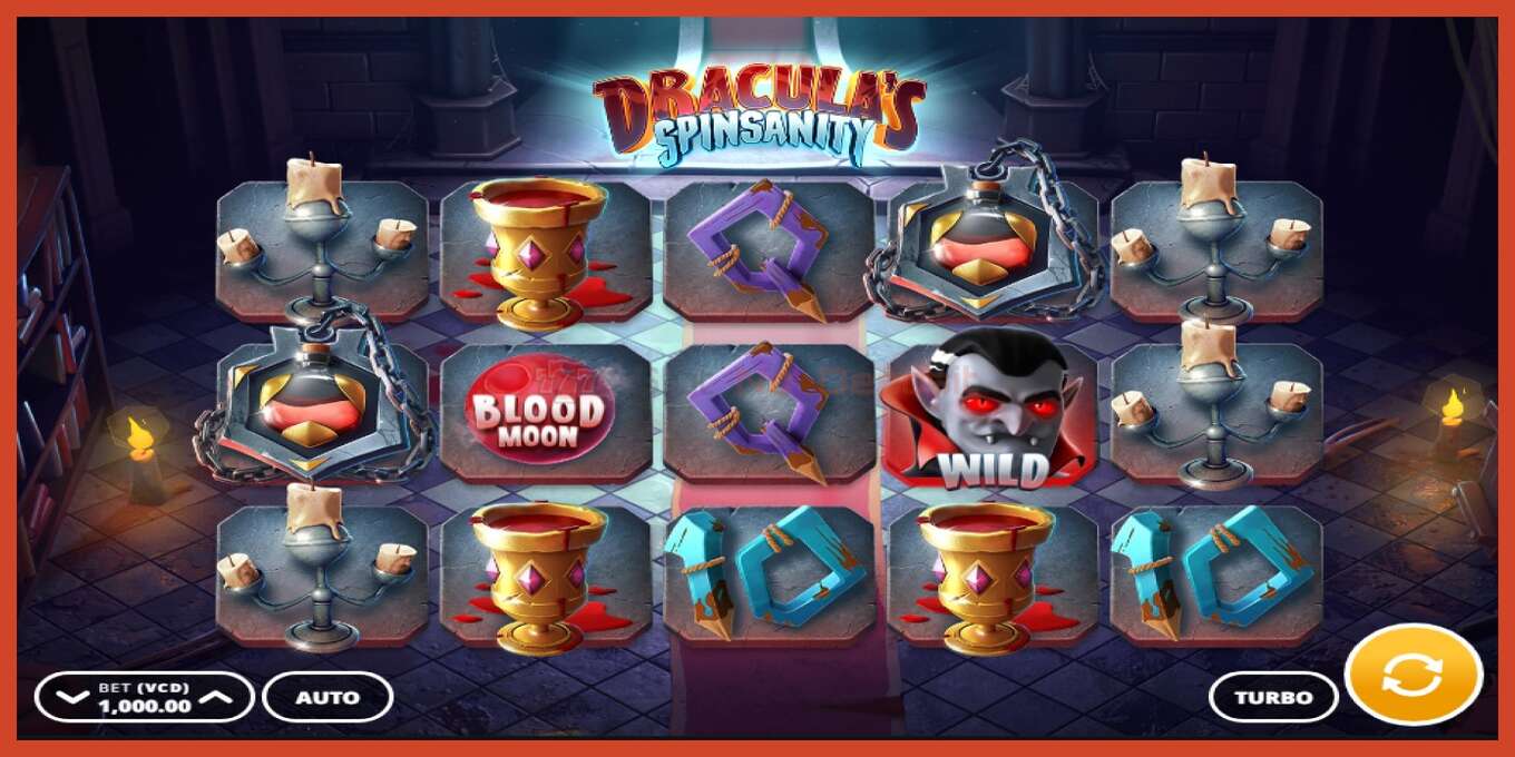 Slot screenshot: Draculas Spinsanity no deposit, number - 1