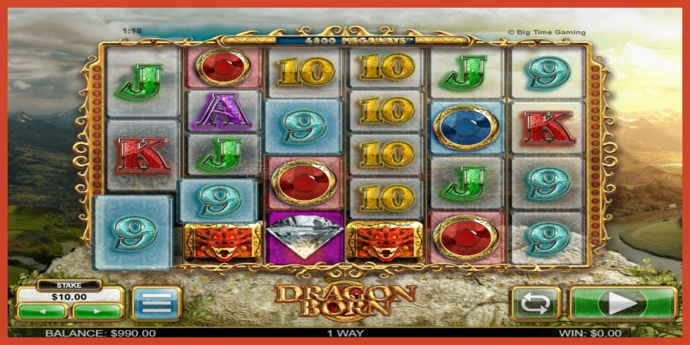 スロットのスクリーンショット: Dragon Born デポジットなし, 番号 - 1