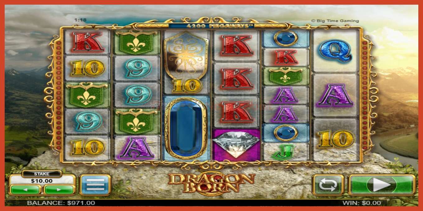 スロットのスクリーンショット: Dragon Born デポジットなし, 番号 - 3