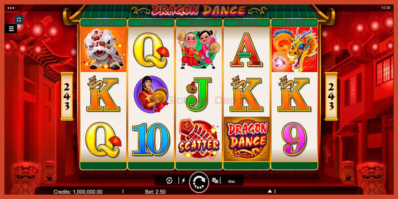 Slot screenshot: Dragon Dance no deposit, number - 1