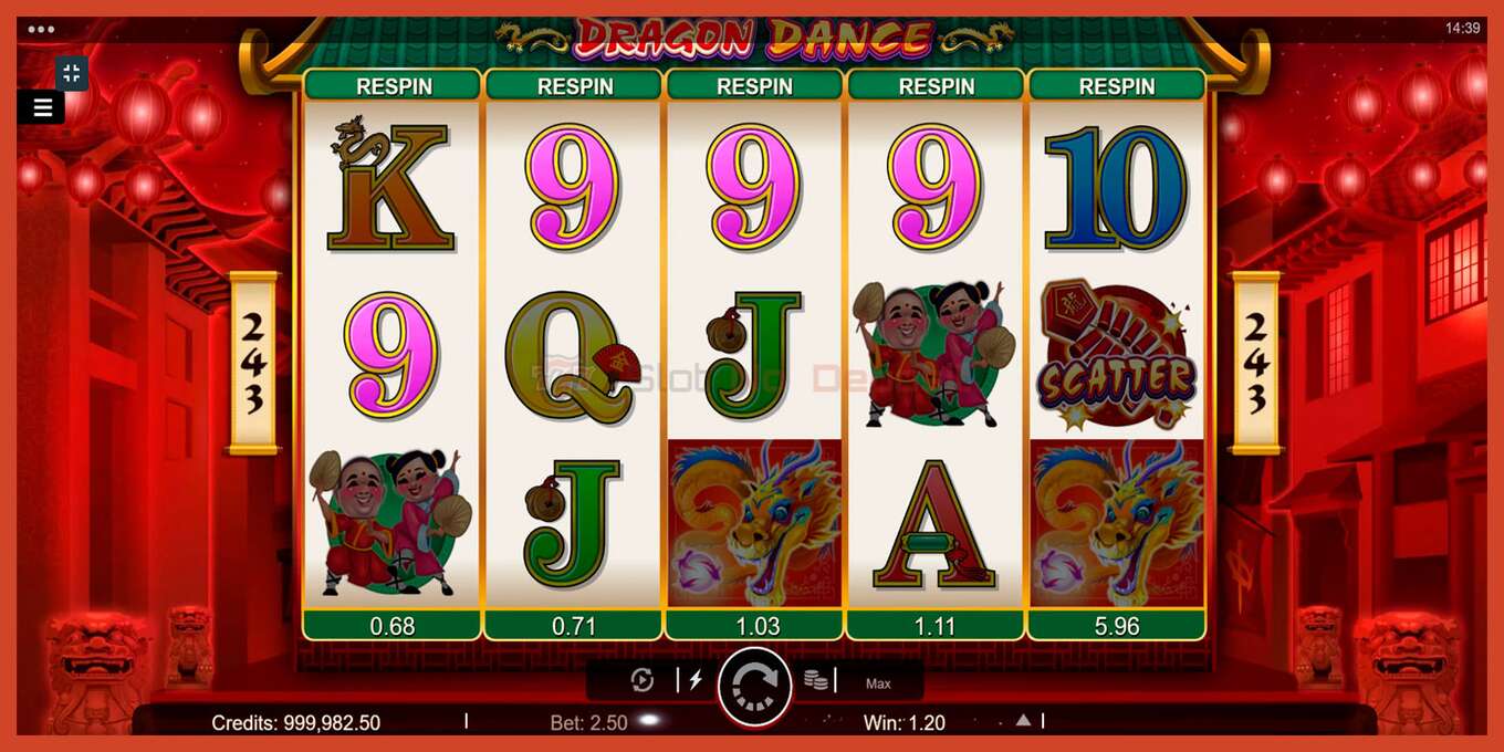 Slot screenshot: Dragon Dance no deposit, number - 2