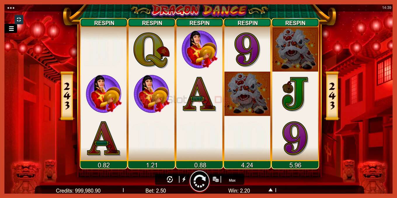 Slot screenshot: Dragon Dance no deposit, number - 3