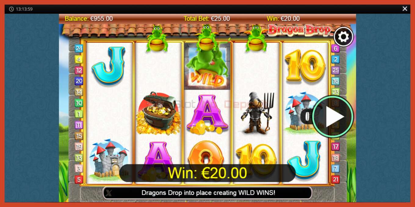 Slot screenshot: Dragon Drops no deposit, number - 3