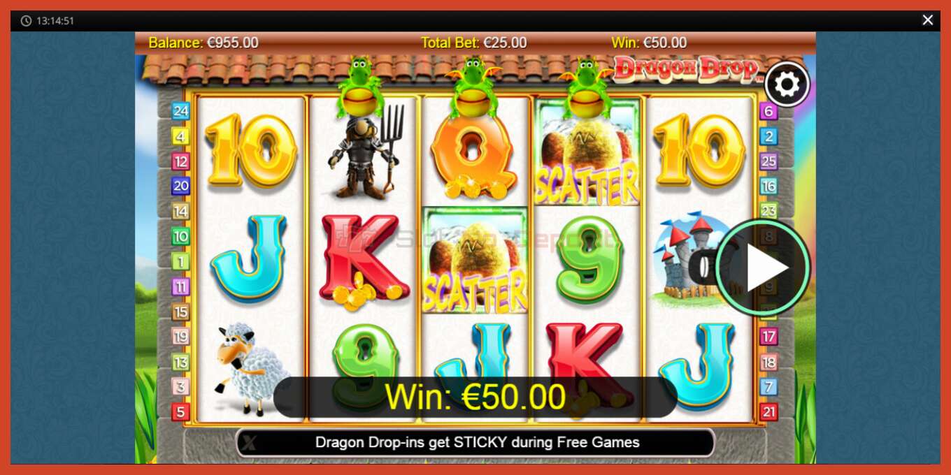 Slot screenshot: Dragon Drops no deposit, number - 4