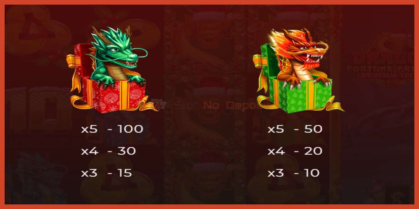 Slot screenshot: Dragon Fortune Frenzy Christmas Edition no deposit, number - 4