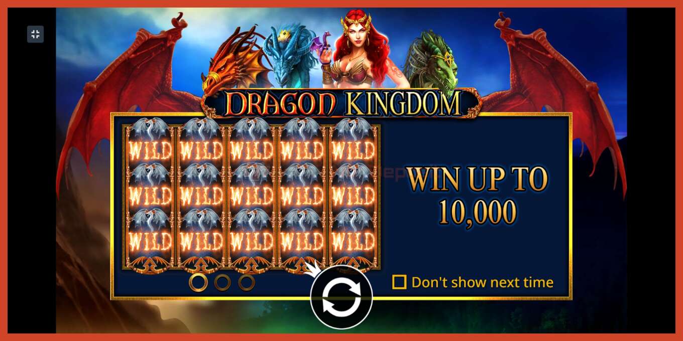 Slot screenshot: Dragon Kingdom no deposit, number - 1