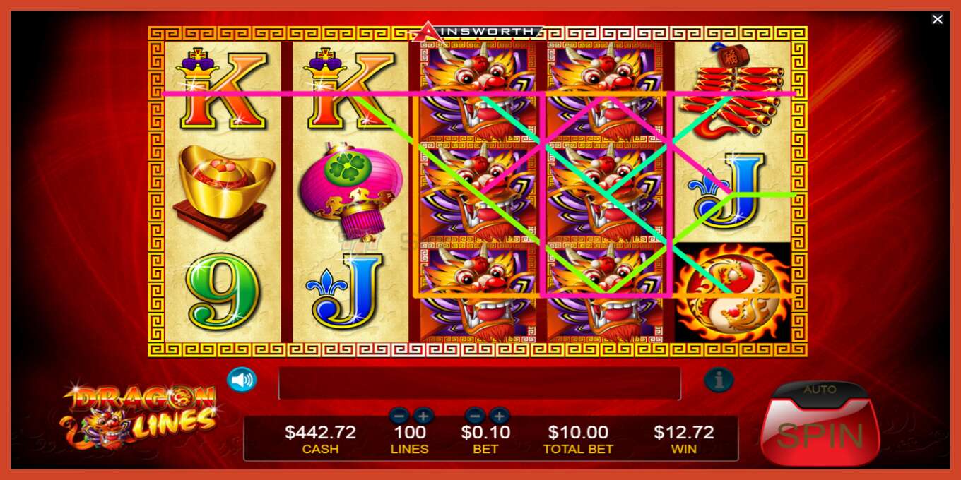 Slot screenshot: Dragon Lines no deposit, number - 3